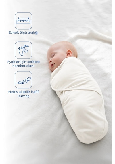 Babyjem Soft Pratik Penye Kundak Ekru %100 Pamuk