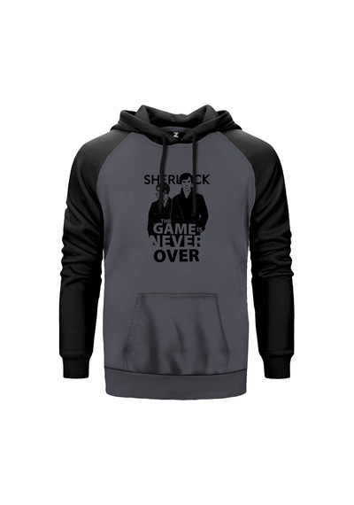 Sherlock Holmes The Game İs Never Kırmızı Renk Reglan Kol Sweatshirt