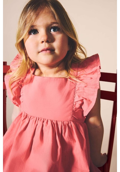 Defacto Askılı Poplin Elbise Kız Bebek H4370a526smpn682 Pembe-pn682