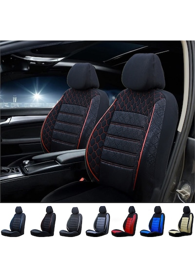 Fiat Egea Oto Koltuk Kilifi Gof Siyah-Kirmizi