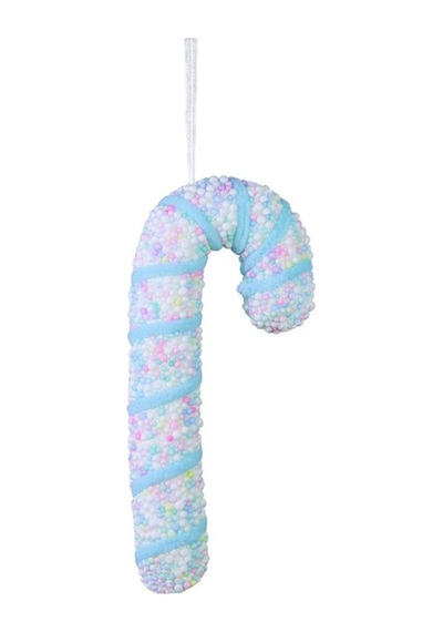 Yılbaşı Süsü Pastel Renk Baston Mavi Pembe 20 Cm