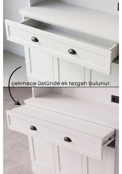 Avm 24 Kenzo Kahve Köşesi 150 Cm Montaj Dahil Beyaz