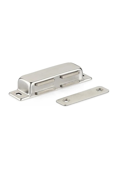 Proalet Mıknatıslı Çıt Çıt Kilit, Paslanmaz, Metal Gövde, Pvc, Kapı, Sineklik, Dolap, Kapak İçin, Manyetik Tutucu, Montaj Vidalı, Sessiz, Kolay Açılır, Kapanır Sistem 8,5 Cm, 2 Adet