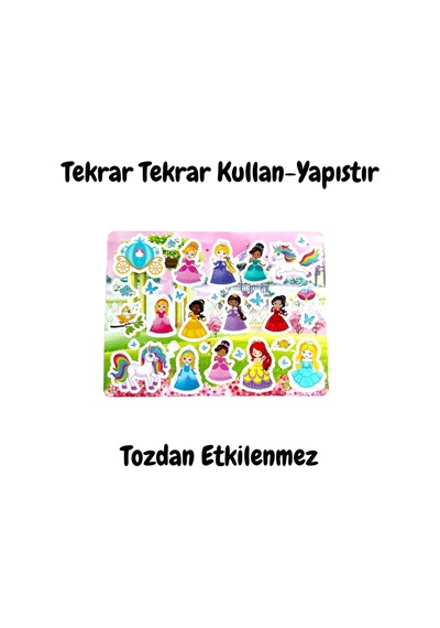 Lino Tekrar Kullanılabilen Sticker - Princess Garden