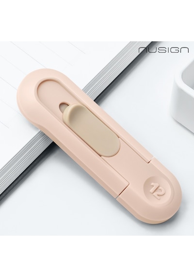 Nusıgn Mini Kesici Bıçak Otomatik Geri Çekmeli Güvenli Maket Bıçağı Pembe