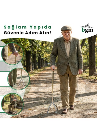 Baston 4 Ayaklı Quadripod Yüksek Kalite Denge Bastonu