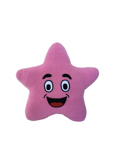Pembe Yıldız Peluş Yastık