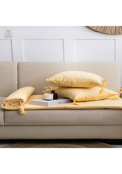 Premium Sarı Keten Evcil Hayvan Dostu Koltuk Pedi 80x180 Sarı