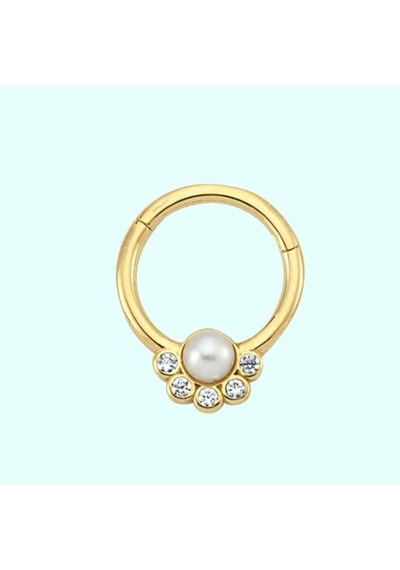 Altın Halka Piercing Inci Form 14 Ayar (532212763) Altın