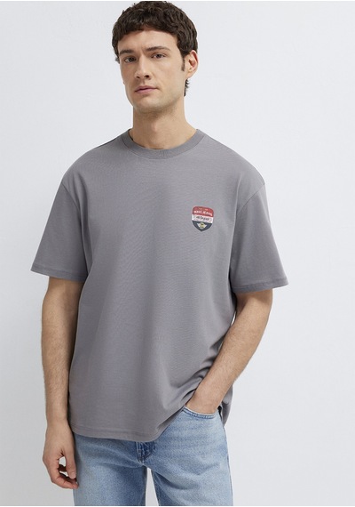 Mavi - Mavi Jeans Baskılı Gri Tişört 0613599-85550