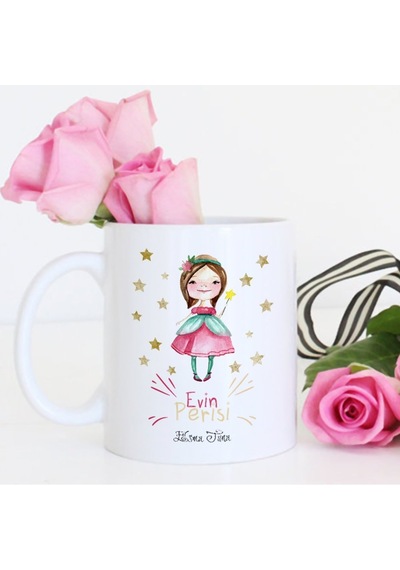 Kişiye Özel Evin Perisi Beyaz Kupa Bardak - 3