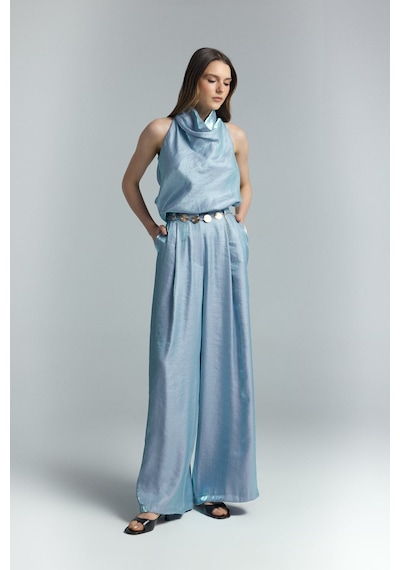 Sateen Aura Pantolon - Mavi-137309