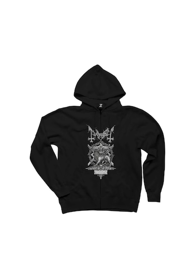 Mayhem A Season İn Blasphemy Siyah Fermuarlı Kapşonlu Sweatshirt Siyah