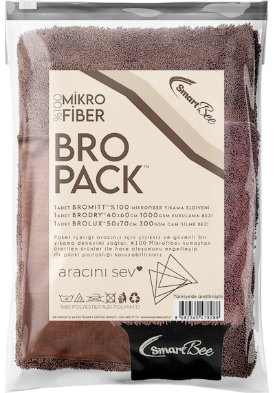 Smartbee Bropack Edgeless Mikrofiber Oto Yıkama Paketi