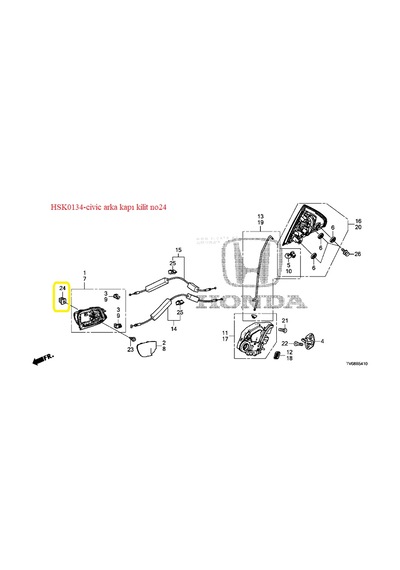 Honda Nissan Mazda Klips 90662Sb2003 62698-V7000 HSK0134