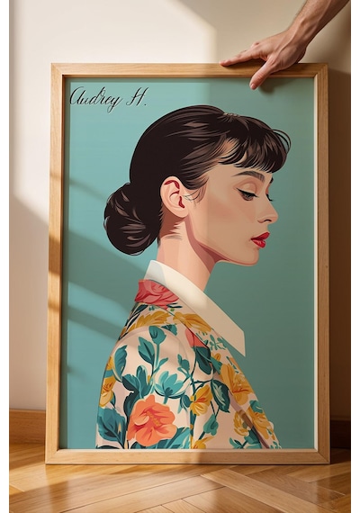 Audrey Hepburn Çerçeveli Tablo - Pop Art Poster Tablo