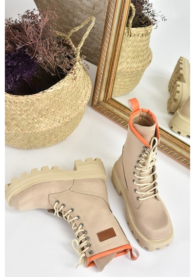 Fox Shoes Vizon Süet Kadın Bot L973916002