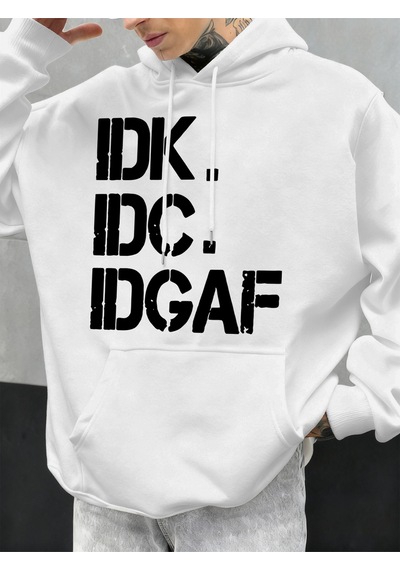 Startmore Startmoreumurumda Değil Komik Baskılı Kapüşonlu Üstler Erkek Günlük Giyim Moda Y2k Hoody Sonbahar Pola Beyaz