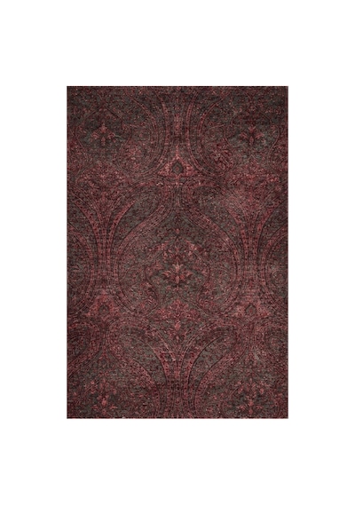 Kartela Halı Paisley Halı Kaymaz Taban Makinede Yıkanabilir Halı Bordo - 80 X 120 Cm