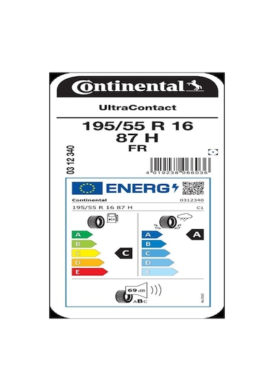 Continental 195/55R16 87H Fr Ultracontact Oto Yaz Lastiği 2026