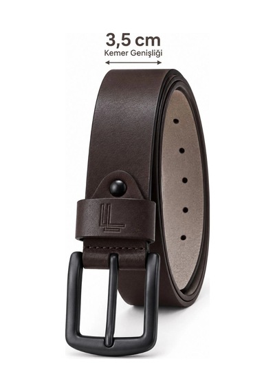 Ertaş Trend Store Erkek Koyu Kahverengi 3,5 Cm Metal Tokalı Kot Ve Kumaş Pantolon Kemeri Çok Renkli