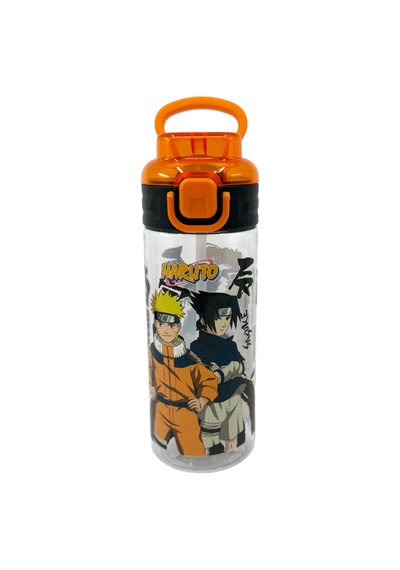 Naruto Yumuşak Silikon Pipetli Kulplu Kilitlenebilir Su Matarası .