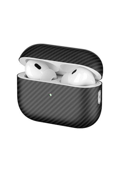 Apple AirPods Uyumlu Pro 2 Zore Airbag 43 600d Karbon Fiber Kulaklık Kılıfı Siyah