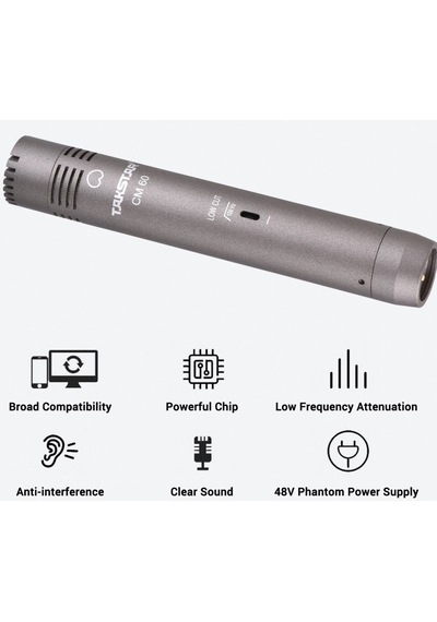 Takstar CM-60 Kondenser Enstrüman Stüdyo Kayıt Mikrofonu CM60