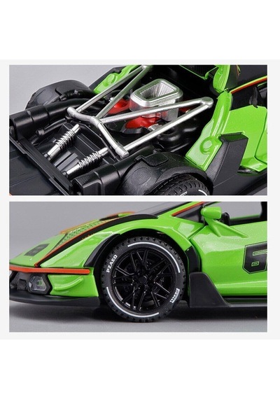 Hobiez World Orjinal 1:24 Lisanslı Çek-Bıraklı Metal Lamborghini Essenza SCV12 Model Araba