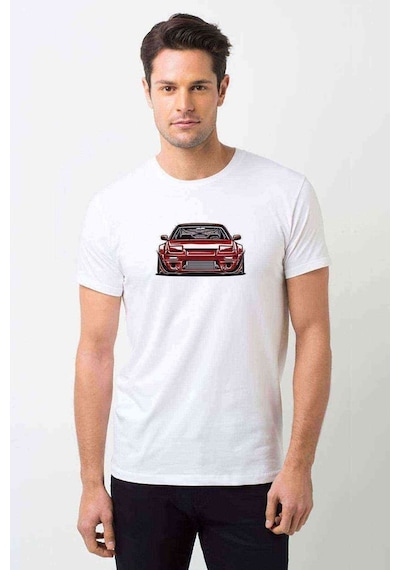 Nissan 240Sx Silvia Baskılı Beyaz Erkek Tshirt
