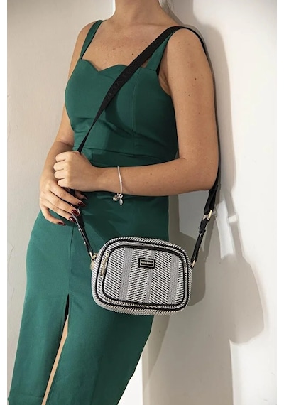 Silver & Polo Silver Polo Kadın Çapraz Çanta Sp1111-m132 Siyah-beyaz