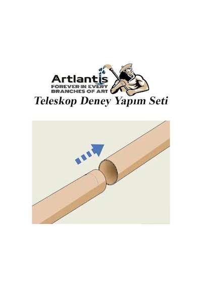 Basit Teleskop Yapım Seti 1 Paket Teleskop Deney Seti Silindir Karton Mercek Okul Sınıf Etkinlik