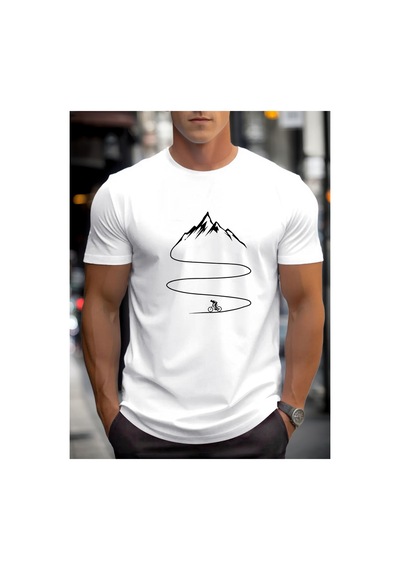 Caddemia Yaz Moda Bisiklet Dağcılık Desen Baskılı Rahat Gevşek Spor Yuvarlak Yaka Kıs Beyaz 2XL Caddemia Yaz Moda Bisiklet Dağcılık Desen Baskılı Rahat Gevşek Spor Yuvarlak Yaka Kıs Beyaz 2XL
