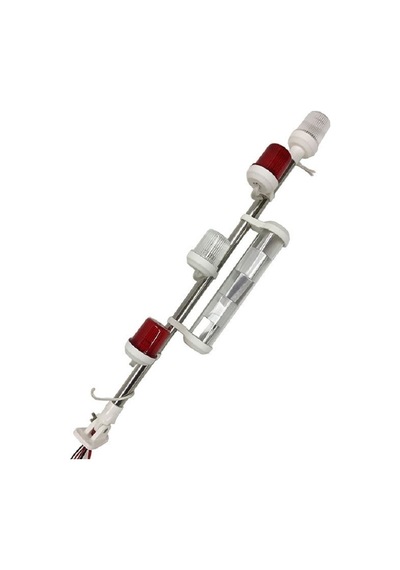 Tekne Bayrak Direği. 4'lü Reflektörlü Bayrak Direği Krom 60 CM