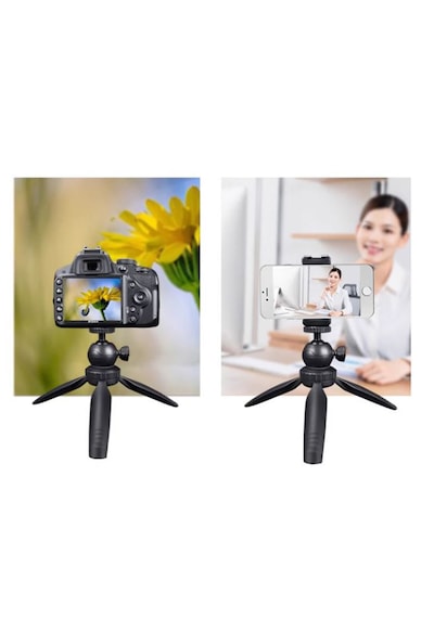 Ayex Pocket M2t Mini Masaüstü Tripod + Telefon Tutucu 19cm Yükseklik Ayarı, 2,5kg Taşıma Kapasitesi, 360 Döner Kafa -
