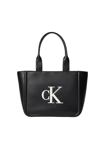 Calvin Klein Kadın Bold Ck Orta Tote Çanta-14543 Siyah