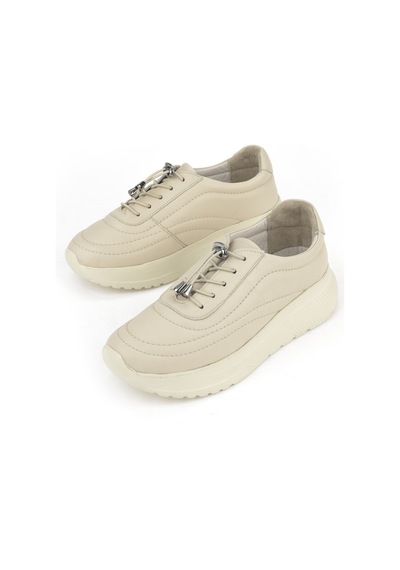 Ziya, Kadın Hakiki Deri Sneaker 1531050z2650f100k Bej 1531050z2650f100k 340 Bej