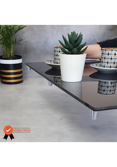 Decorita Cam Tepsi Black Rock 29Cm X 52Cm
