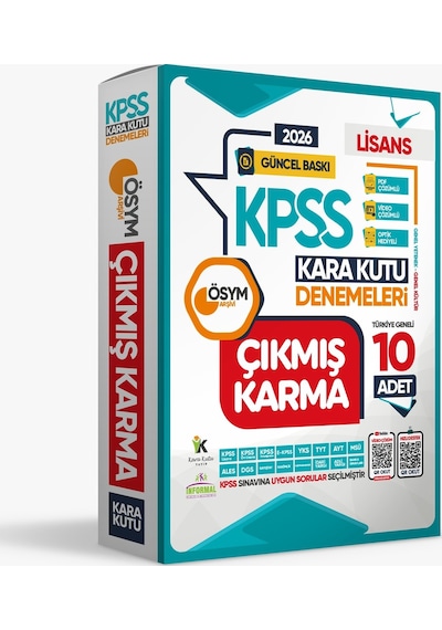 2026 Kpss ÖSYM Çıkmış Karma Karakutu Genel Kültür Genel Yetenek 10lu Dijital Çözümlü Denemeleri