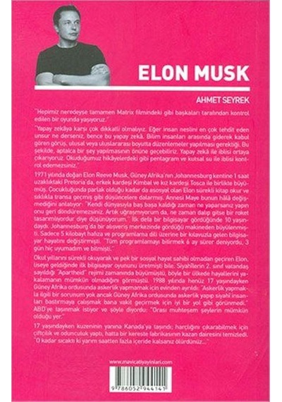 Elon Musk - Ahmet Seyrek - Mavi Çatı Yayınları