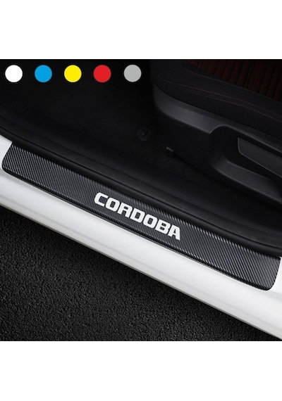 Seat Cordoba Için Karbon Kapı Eşiği Sticker ( 4 Adet )