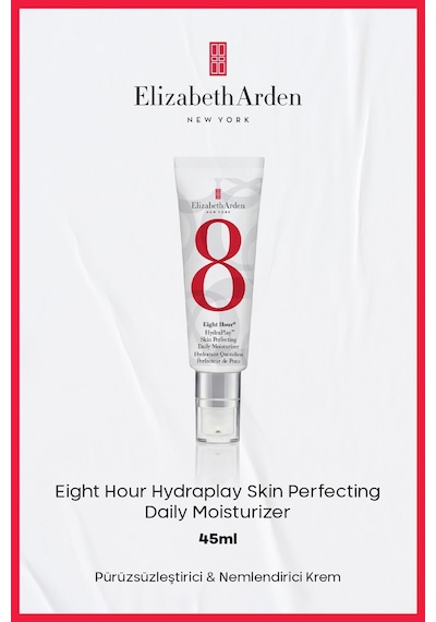 Elizabeth Arden Eight Hour Hydraplay Skin Perfecting Daily Moisturizer Cilt Dokusunu Pürüzsüzleştiren Hafif Nemlendirici Günlük Krem 45 ML﻿﻿