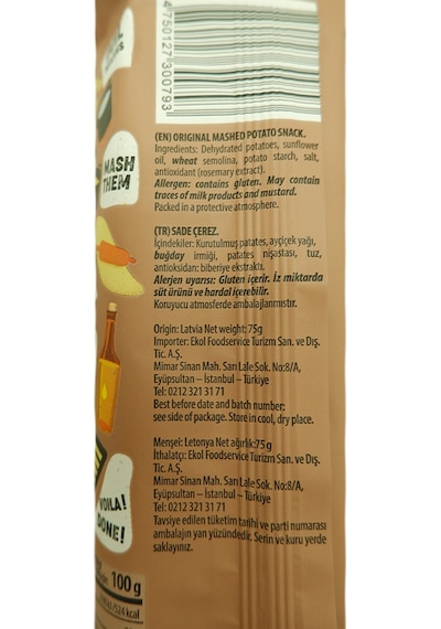 Long Chips Mashed Potato Snack Original 75 G