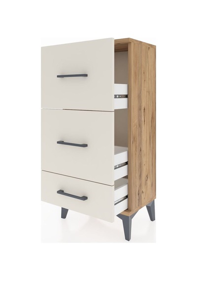 Arges Komodin 3 Çekmeceli 44x30x96 Çam-aytaşı Atlas Çam