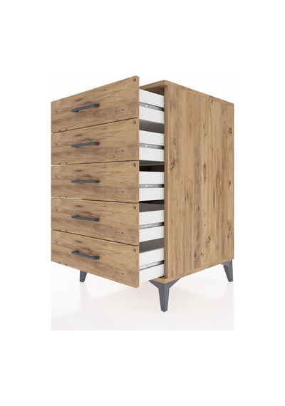 Kronos Komodin 5 Çekmeceli 60x59x96 Çam-çam Çam