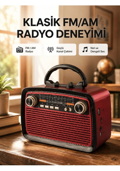 Bluetooth Hoparlör Kablosuz Bağlantı, Geniş Ses Alanı, Radyo Destekli, Hafif Ve Taşınabilir - Lisinya