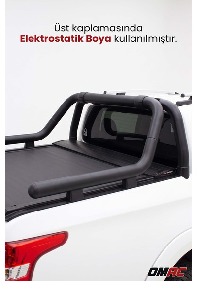Isuzu D-max 2012-2020 Uyumlu Araca Özel Kobra Ø60mm Rollbar Siyah