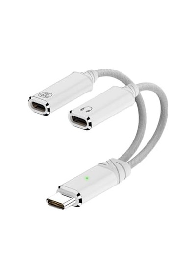 2in 1 100w Type C To Type C & Type C Hızlı Şarj Kulaklık Arama Dönüştürücü Otgtc