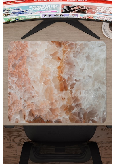 Renkli Mermer Kaymaz Dikişli Kauçuk Oyuncu Mousepad V2 - 48x40 Xl Gaming Mouse Pad Fare Altlığı