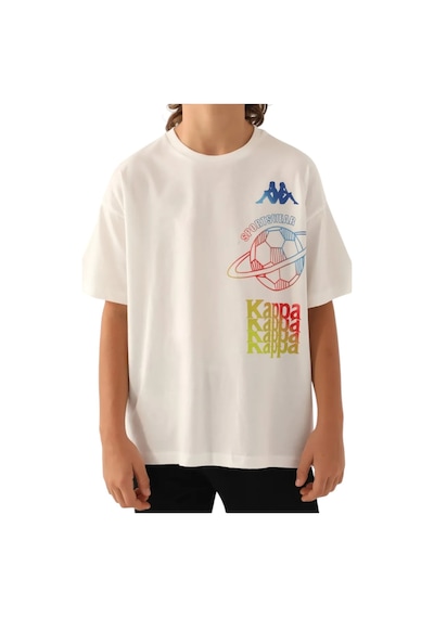 Kappa Authentic Cayden Erkek Çocuk Antrasit Regular Fit Tişört KREM